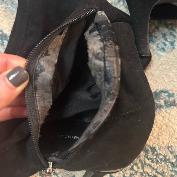 BCBGeneration Black Suede Raymona Slouch Boot - Picture 9 of 9